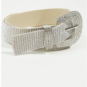 Rhinestone Buckle Belt